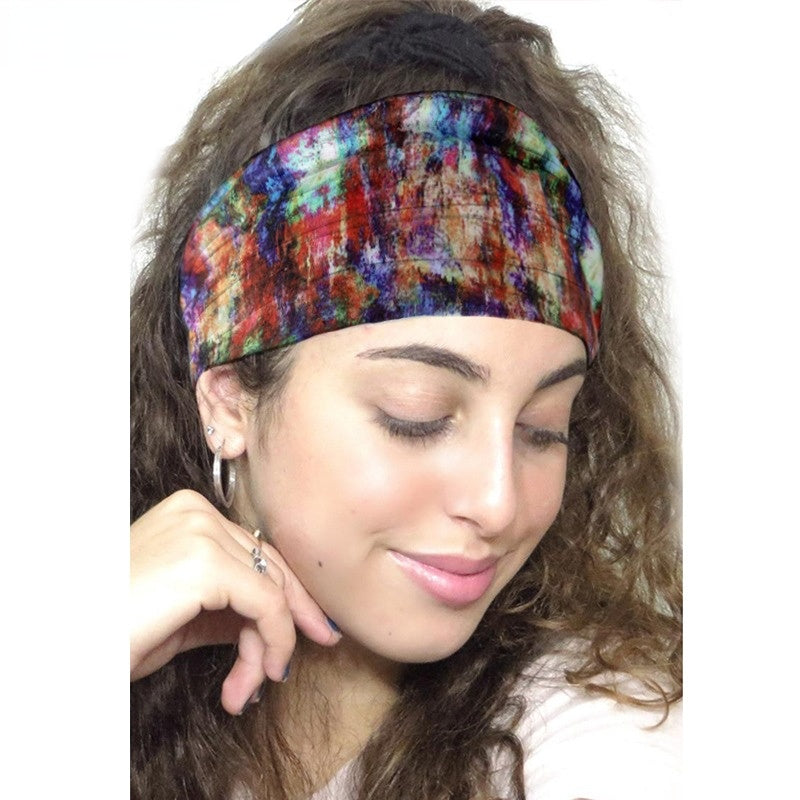 Wholesale Elastic Tie Dye Wide Trim Fabric Headband